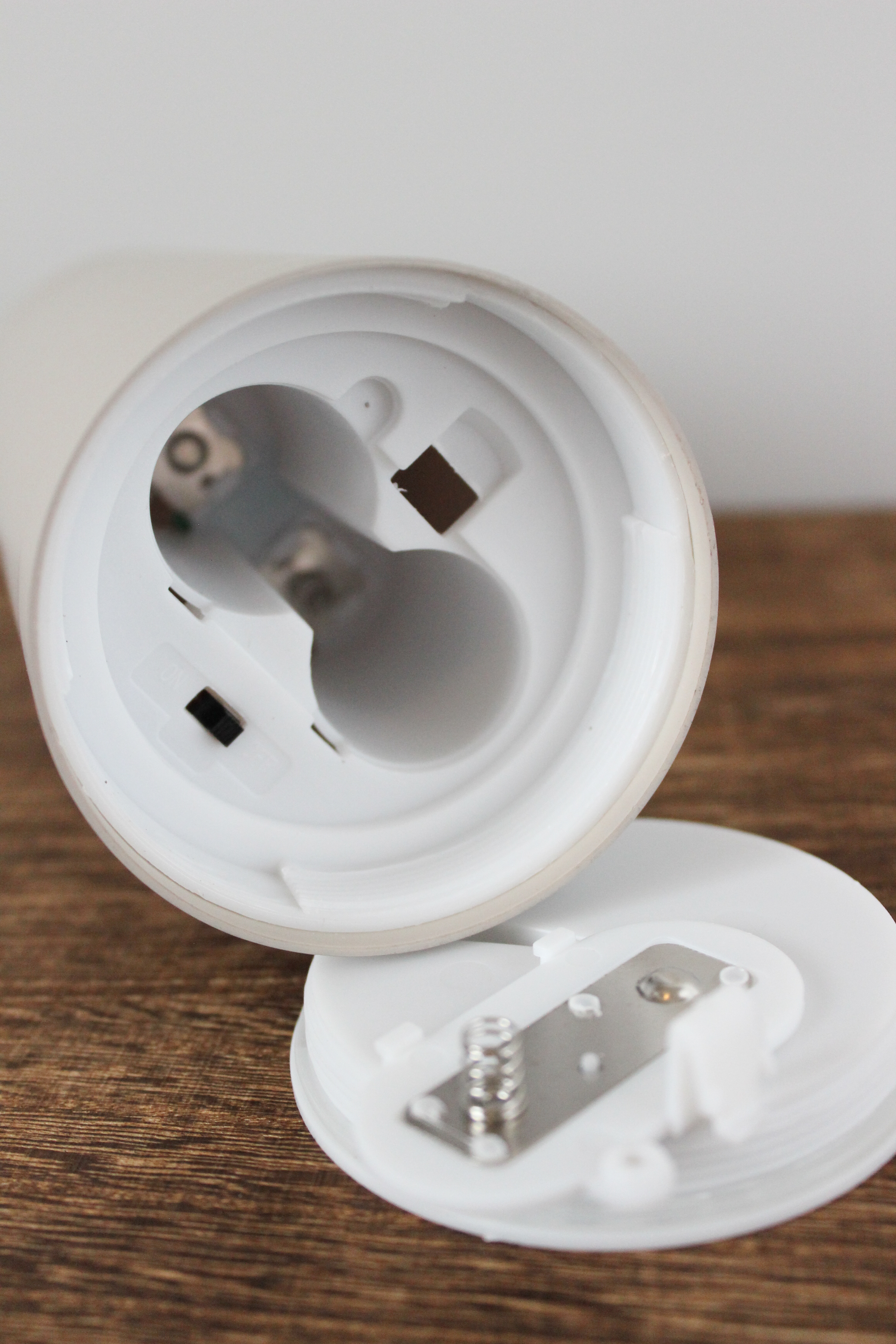 LED Stumpenkerze 7,5x20 - Greige