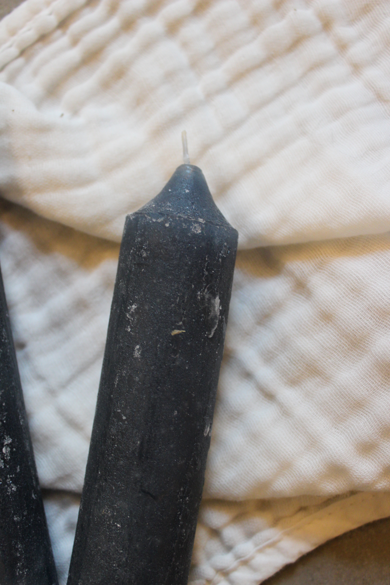 Kerze Berta klein - Graublau