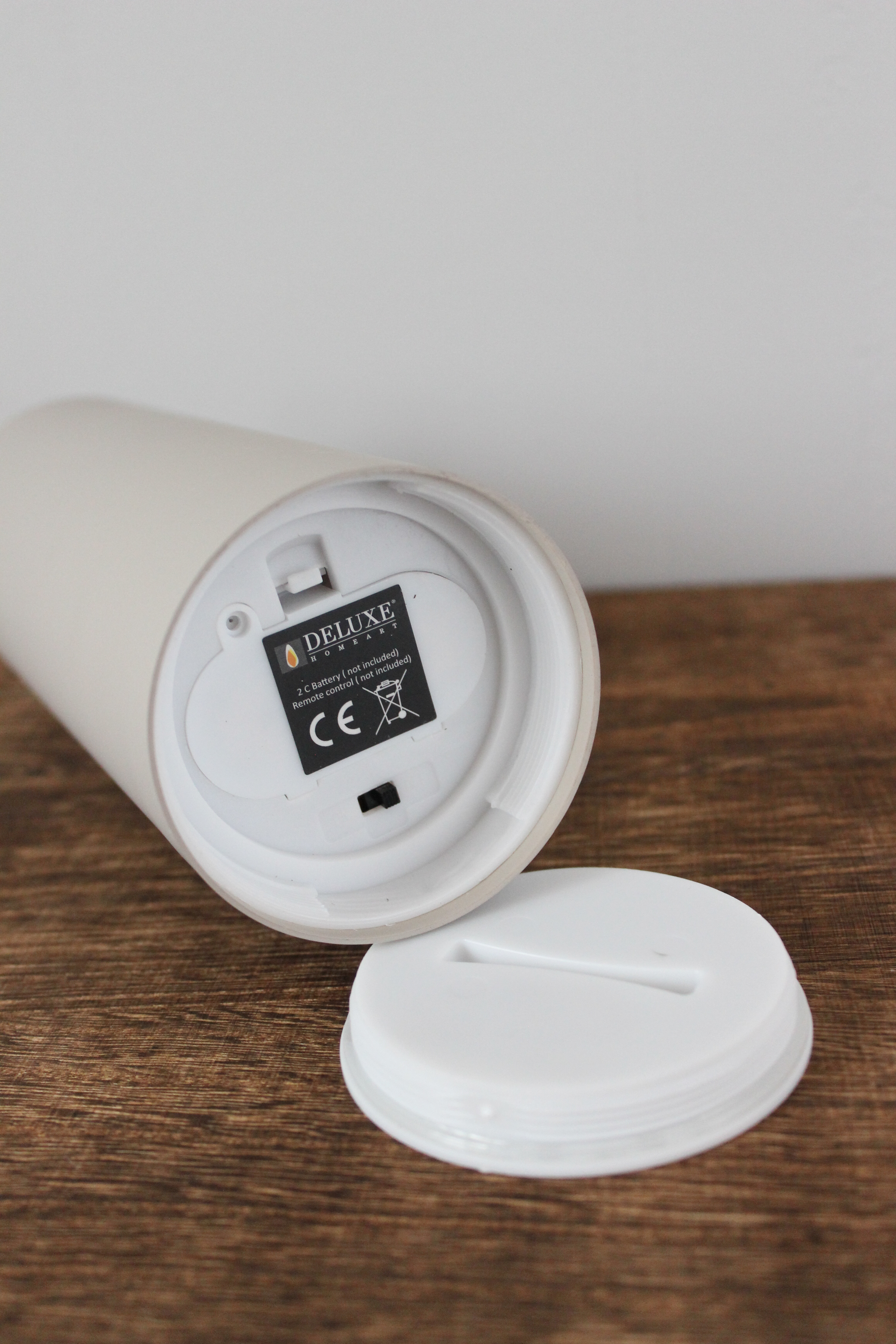 LED Stumpenkerze 7,5x12,5 - Grau