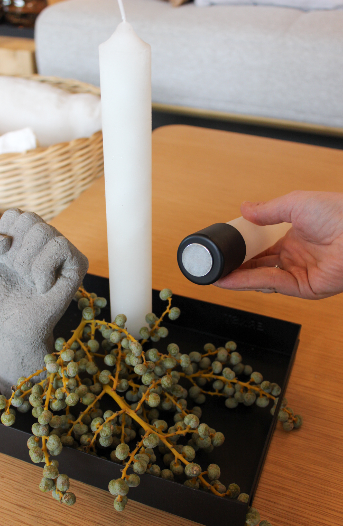 Kerze Berta groß - Elfenbein