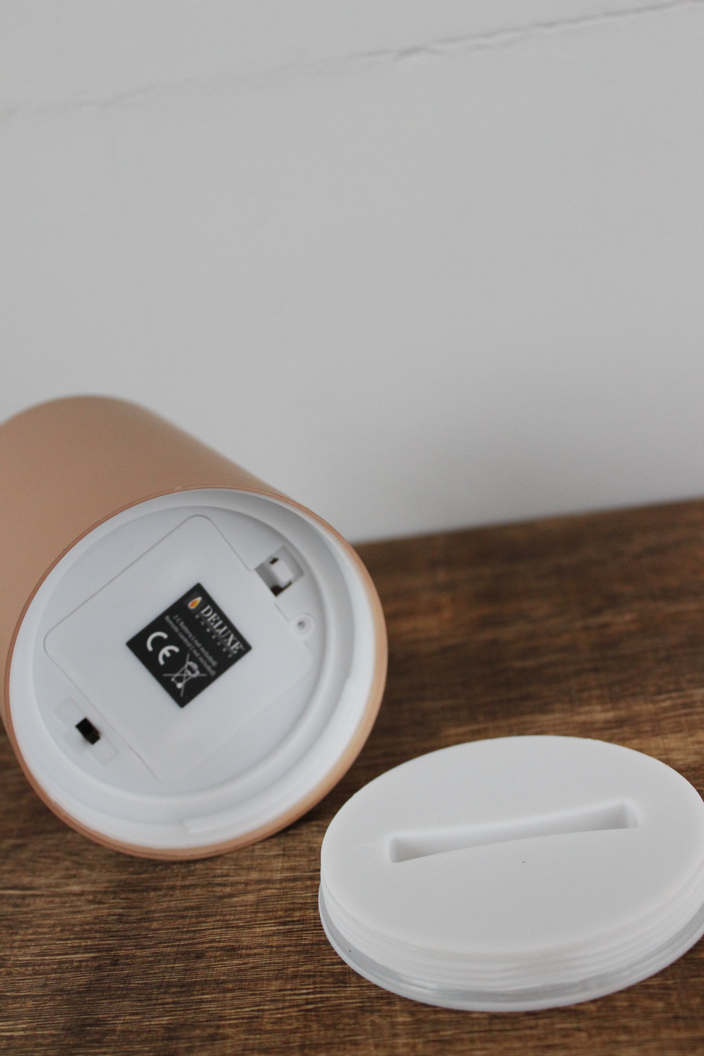 LED Stumpenkerze 7,5x10 - Karamell